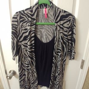 All in one Zebra print dress shirt